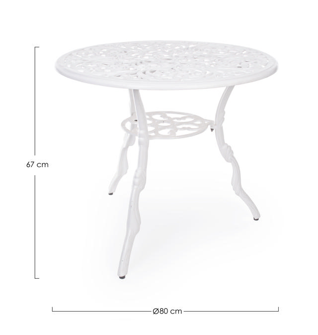 BIZZOTTO VICTORIA TABLE D80CM WHITE