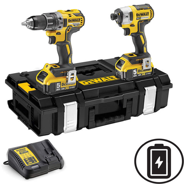 DEWALT DCK266P2-QW ΣΕΤ ΚΡΟΥΣΤΙΚΟ ΔΡΑΠΑΝΟΚΑΤΣΑΒΙΔΟ & ΠΑΛΜΙΚΟ ΚΑΤΣΑΒΙΔΙ 18V ΜΕ 2 ΜΠΑΤΑΡΙΕΣ 5AH ΚΑΙ ΘΗΚΗ