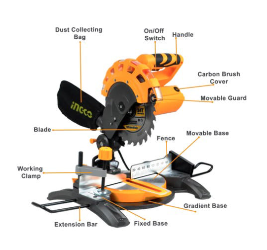 INGCO BMS14007 8-1/4 MITRE SAW 1400W