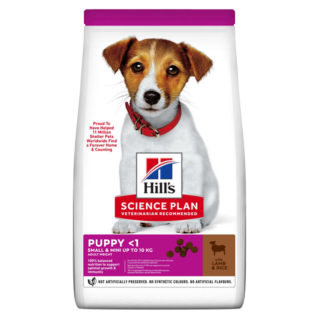 HILLS SCIENCE PLAN CANINE PUPPY SMALL & MINI LAMB & RICE 1.5KG