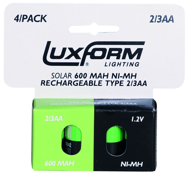 LUXFORM LIGHTING SOLAR BATTERY 4X2/3AA NI-MH 1.2V