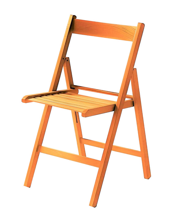 KIRA FOLDING CHAIR 42.5X47.5X79CM - WALNUT