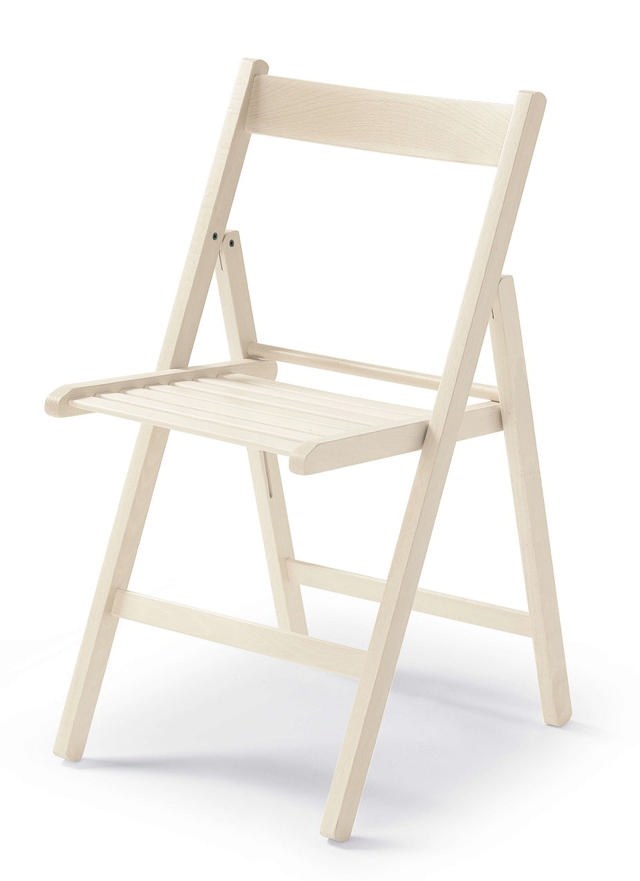 KIRA FOLDING CHAIR 42.5x47.5x79CM - WHITE