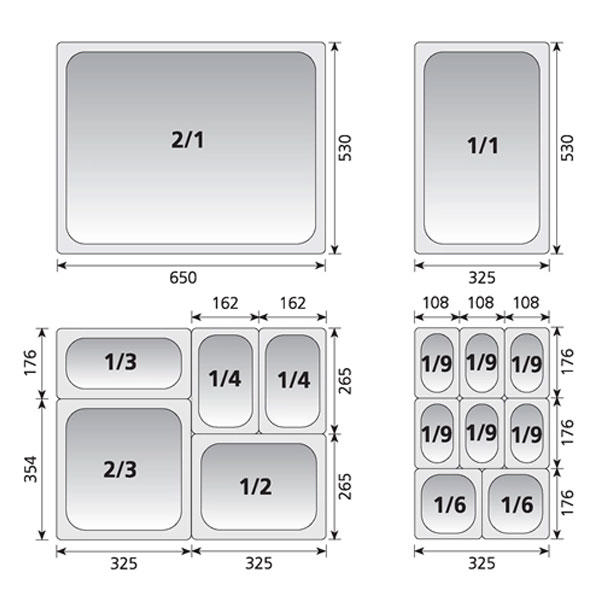 PKS INOX CONTAINER 53X32.5X10CM