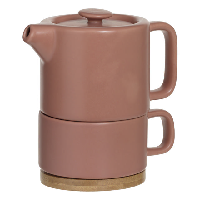 TEAPOT WITH CUP TERRA NATURAL 400ML