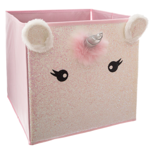 UNICORN HEAD STORAGE BOX 31X29X29CM