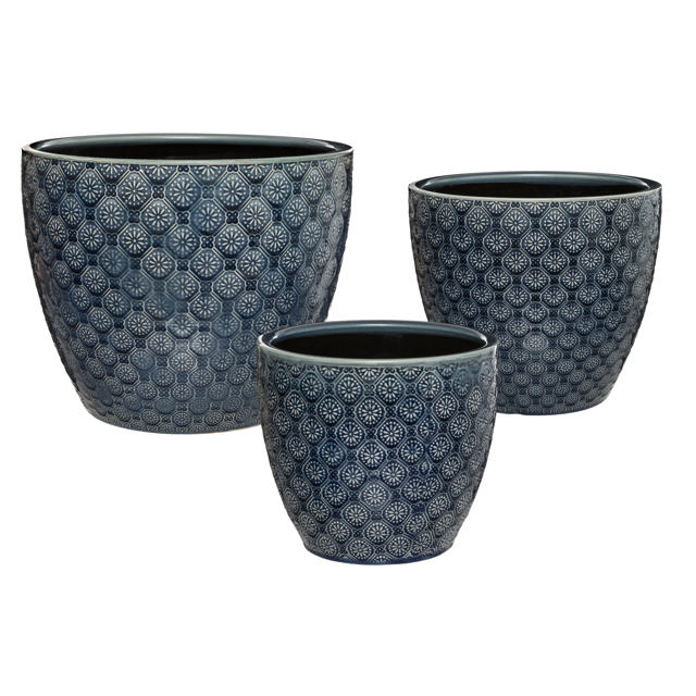 GLAZED POT MAX D30CM SET 3PCS