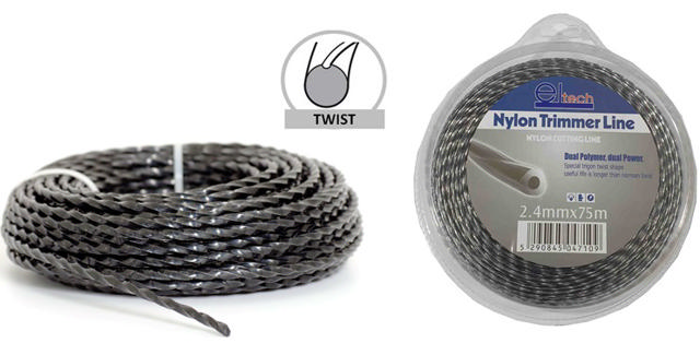 ELTECH TRIMMER LINE TWIST 2.4MM X 75M