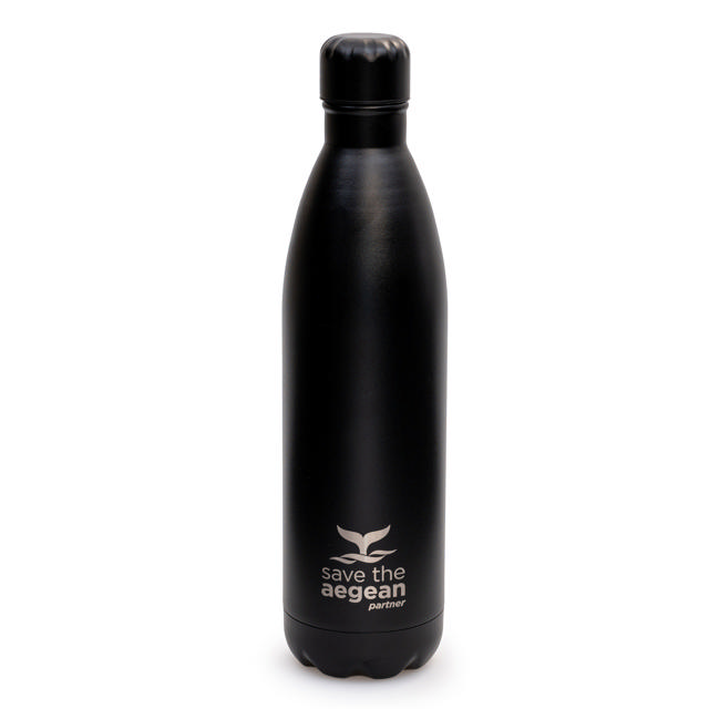 ESTIA 01-9816 TRAVEL BOTTLE SAVE THE AEGEAN 750ML MATTE BLACK