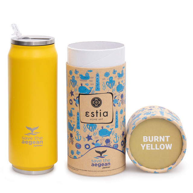 ESTIA 01-10324 TRAVEL MUG AEGEAN 500ML PINEAPPLE YELLOW