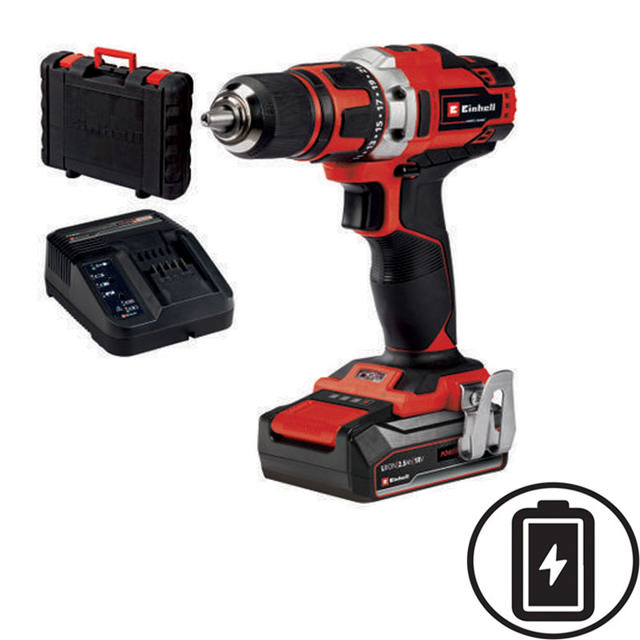 EINHELL TE-CD 18/40-1 Li 18V ΑΣΥΡΜΑΤΟ ΔΡΑΠΑΝΟΚΑΤΣΑΒΙΔΟ 2.5AH ΜΕ ΦΟΡΤΙΣΤΗ ΚΑΙ ΜΠΑΤΑΡΙΑ