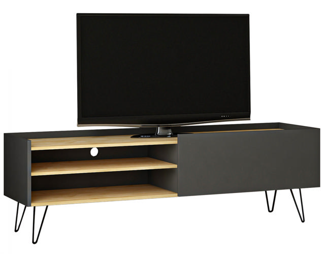 TV STAND 120X33X49.5CM OAK/GREY