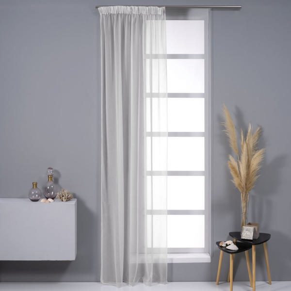 EASYHOME CURTAIN BIANCA GREY 140X270CM