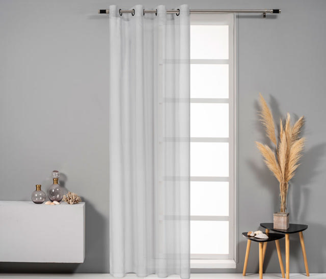 EASYHOME CURTAIN PHOEBE GREY 140Χ260CM