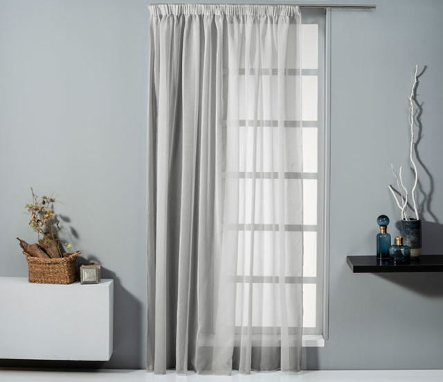 EASYHOME CURTAIN SAGGITA GREY 300Χ270CM