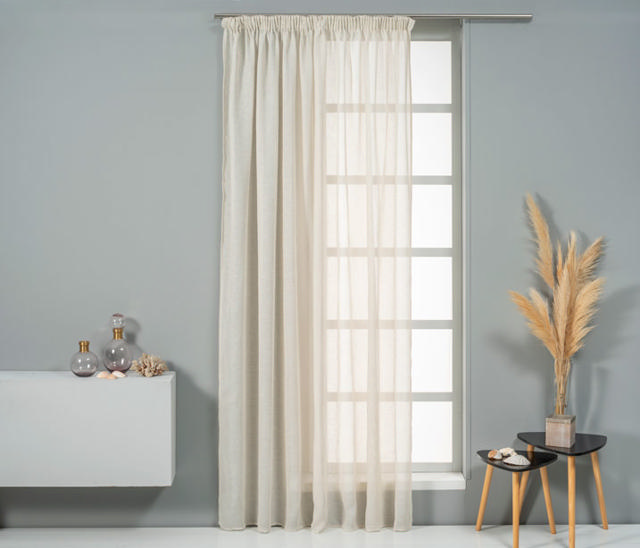 EASYHOME CURTAIN VEGA BEIGE 300Χ270CM