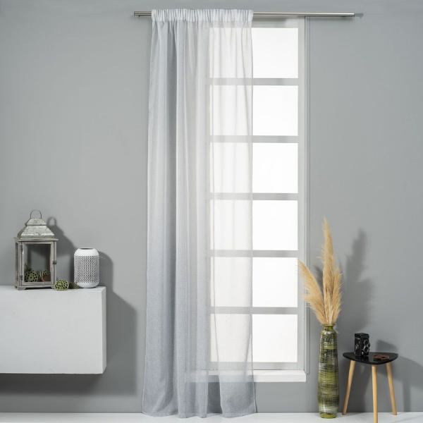 EASYHOME CURTAIN NORMA GREY 140Χ270CM