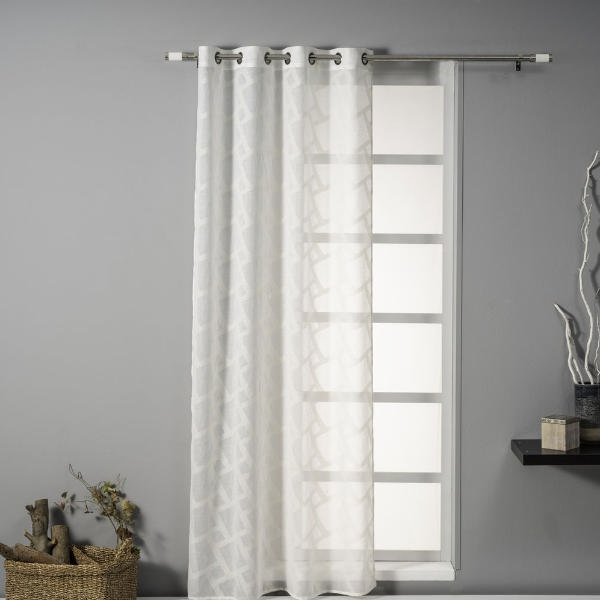 EASYHOME CURTAIN AMALTHEA WHITE/ECRU 140Χ260CM