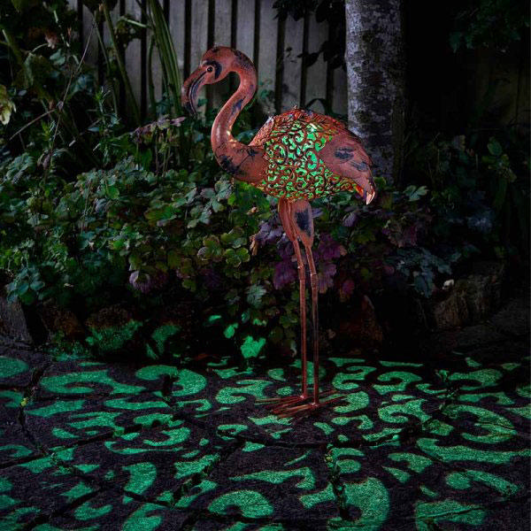 SOLAR SILHOUETTE FLAMINGO