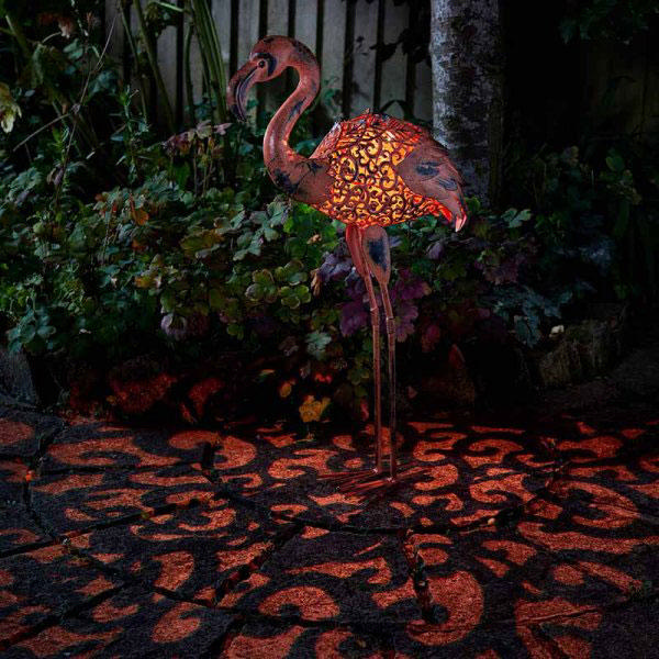 SOLAR SILHOUETTE FLAMINGO