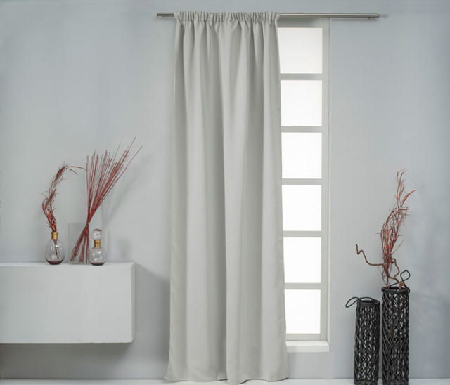 EASYHOME CURTAIN HAMAL DOUBLE GREY 300Χ270CM BLACKOUT