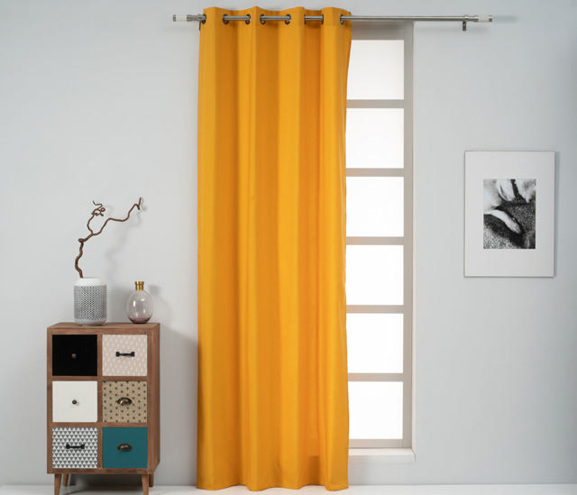 EASYHOME CURTAIN PANAMA MUSTARD 140Χ260CM