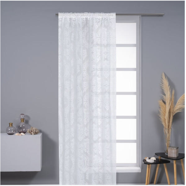 EASYHOME CURTAIN LYRA WHITE 140Χ270CM