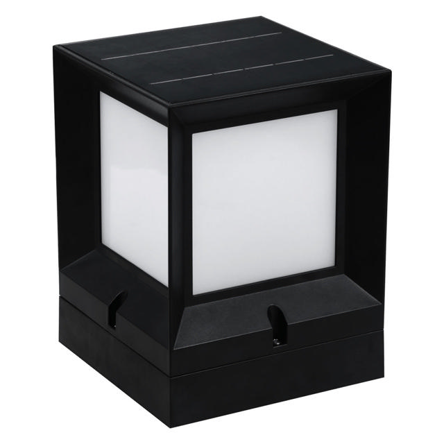 SOLAR GARDEN LIGHT LED 3W 2CCT E27 IP54 ALUMINIUM BLACK