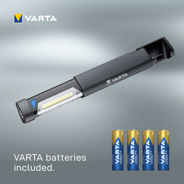 VARTA WORK FLEX TELESCOPE LIGHT FLASHLIGHT INCL. 4X LONGLIFE POWER AA