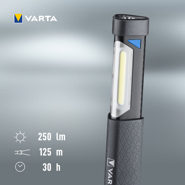 VARTA WORK FLEX TELESCOPE LIGHT FLASHLIGHT INCL. 4X LONGLIFE POWER AA