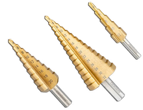 CROWNMAN 3PCS STEP DRILL HSS 4-12/4-20/4-32MM