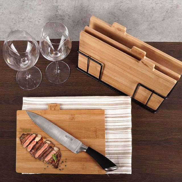 CUTTING BOARD SET BAMBOO 5PCS 28X20X7CM