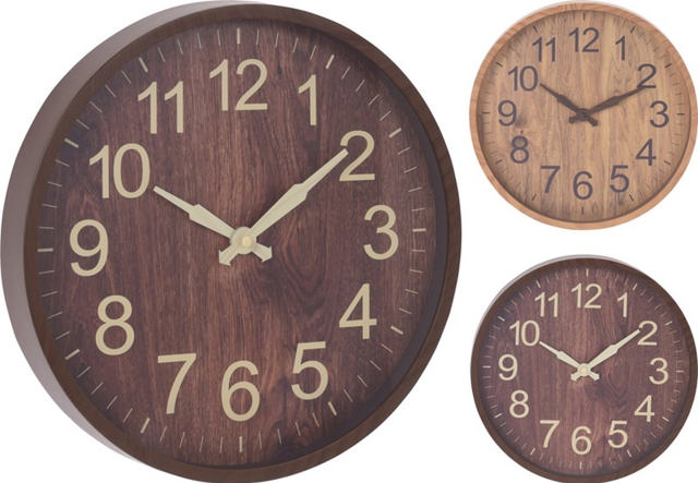 WALL CLOCK 30CM 2 ΔΙΑΦΟΡΕΤΙΚΑ ΣΧΕΔΙΑ