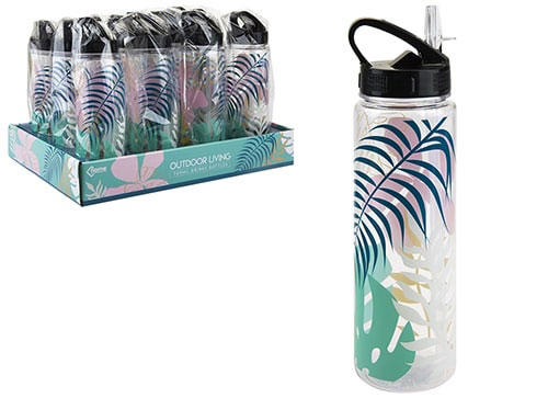 DRINKING BOTTLE 700ML WITH TROPICAL PRINT