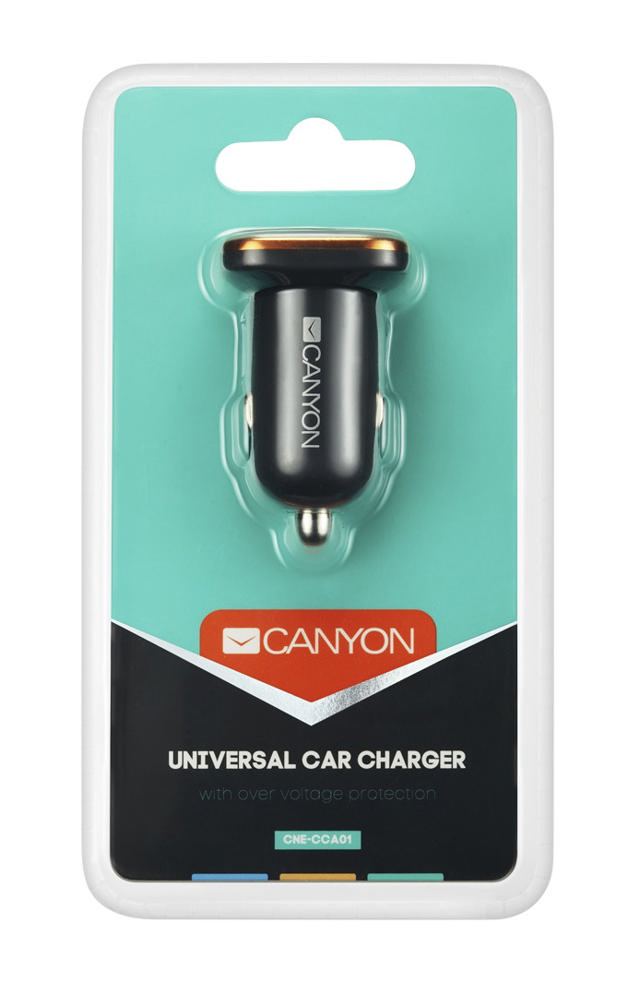 CANYON UNIVERSAL 1XUSB ΦΟΡΤΙΣΤΗΣ ΑΥΤΟΚΙΝΗΤΟΥ ΜΕ OVER-VOLTAGE PROTECTION