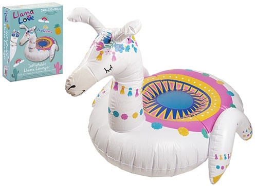 INFLATABLE LLAMA LOUNGER 160X130X90CM