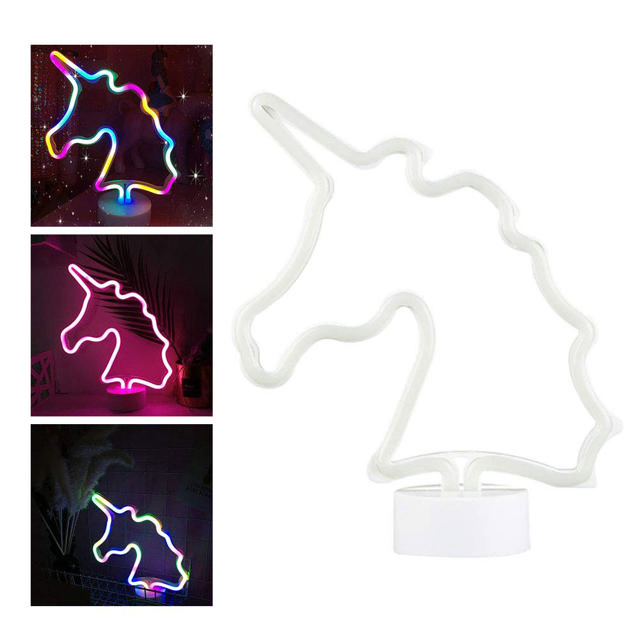 NEON STANDING LIGHT UNICORN 30CM