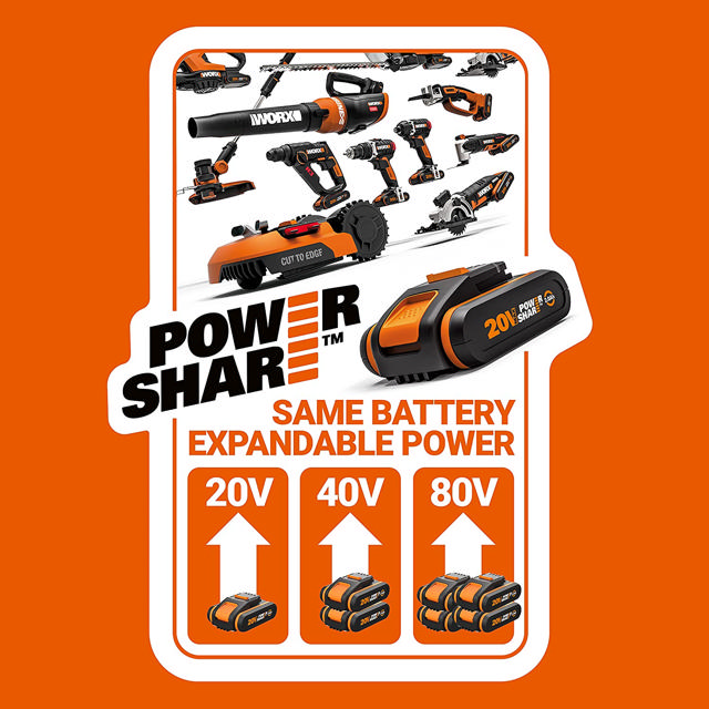 WORX WG543E.9 ΦΥΣΗΤΗΡΑΣ ΜΠΑΤΑΡΙΑΣ SOLO 20V JET 4AH - ΧΩΡΙΣ ΜΠΑΤΑΡΙΑ