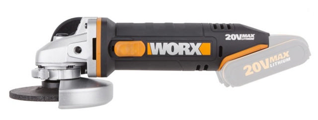 WORX WX800.9 ΗΛΕΚΤΡΙΚΟΣ ΓΩΝΙΑΚΟΣ ΤΡΟΧΟΣ 115MM SOLO 20V - ΧΩΡΙΣ ΜΠΑΤΑΡΙΑ