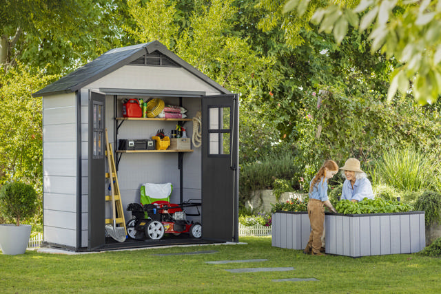 KETER OAKLAND SHED 754 WOODLOOK 7.5X4FT