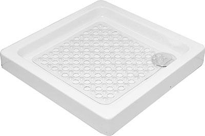 TENDA PVC SQUARE BATH MAT 50X50CM TRANSPARENT