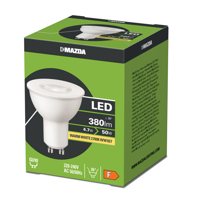 MAZDA LED GU10 ΛΑΜΠΤΗΡΑΣ 50W WARM WHITE 2700K 36°