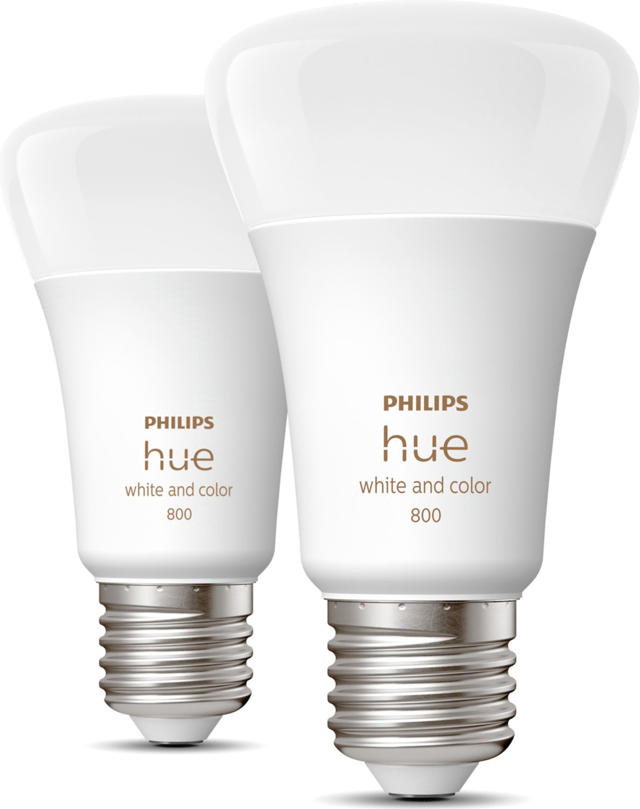 PHILIPS HUE LED BULBS 2XE27 RGBW 806lm DIMMABLE