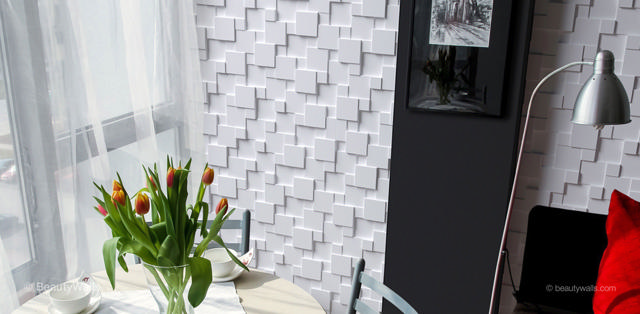 BEAUTYWALL WALL 3D PLASTER PANEL PIXEL 60CMX60CM 4PCS