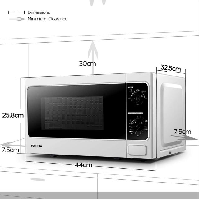 TOSHIBA MM-MM20P MICROWAVE 20L SILVER 800W