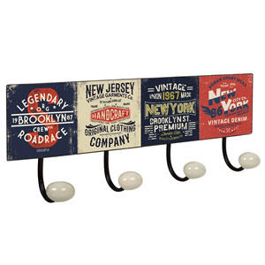 HANGER 4 PORCELAIN KNOBS NEW YORK R