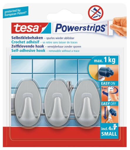 TESA 3PCS SET ΑΓΚΙΣΤΡΑ ΧΡΩΜΕ ΟΒΑΛ ΜΙΚΡΑ 