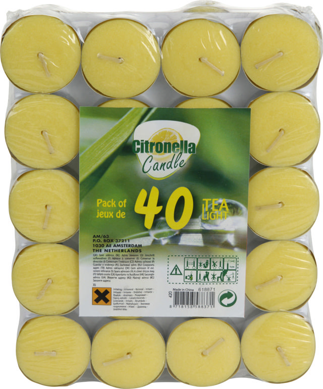 TEALIGHTS 40PCS CITRONELLA