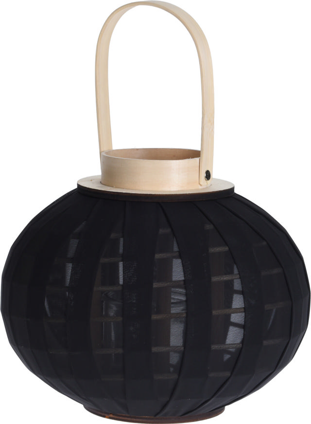 LANTERN WITH GAUZE 25X21CM BLACK