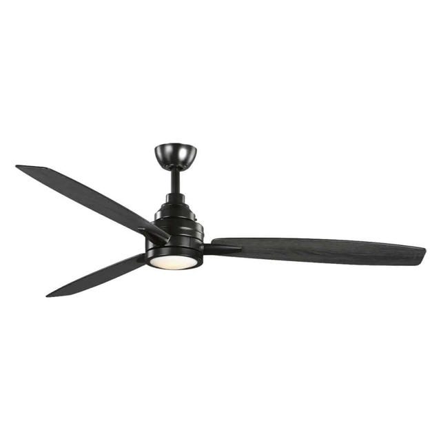 SUNLIGHT 'RIO' CEILING FAN DC MOTOR 3-PLYWOOD BLADES 52-INCH BLACK LED 18W 1620LM 3CCT REMOTE CONTROL